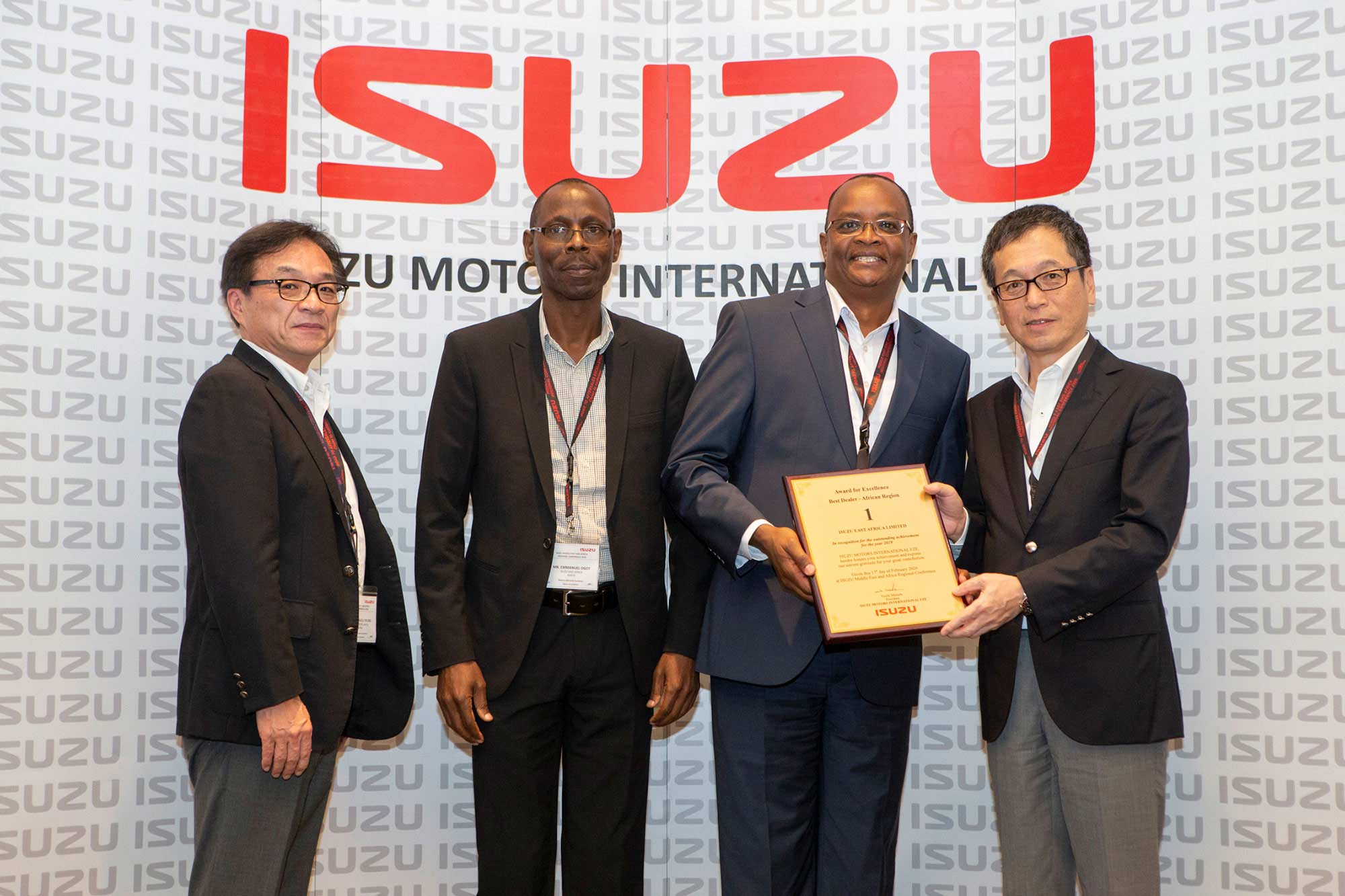 Isuzu Middle East and Africa Regional Conference 2020 Awarding of Plaques