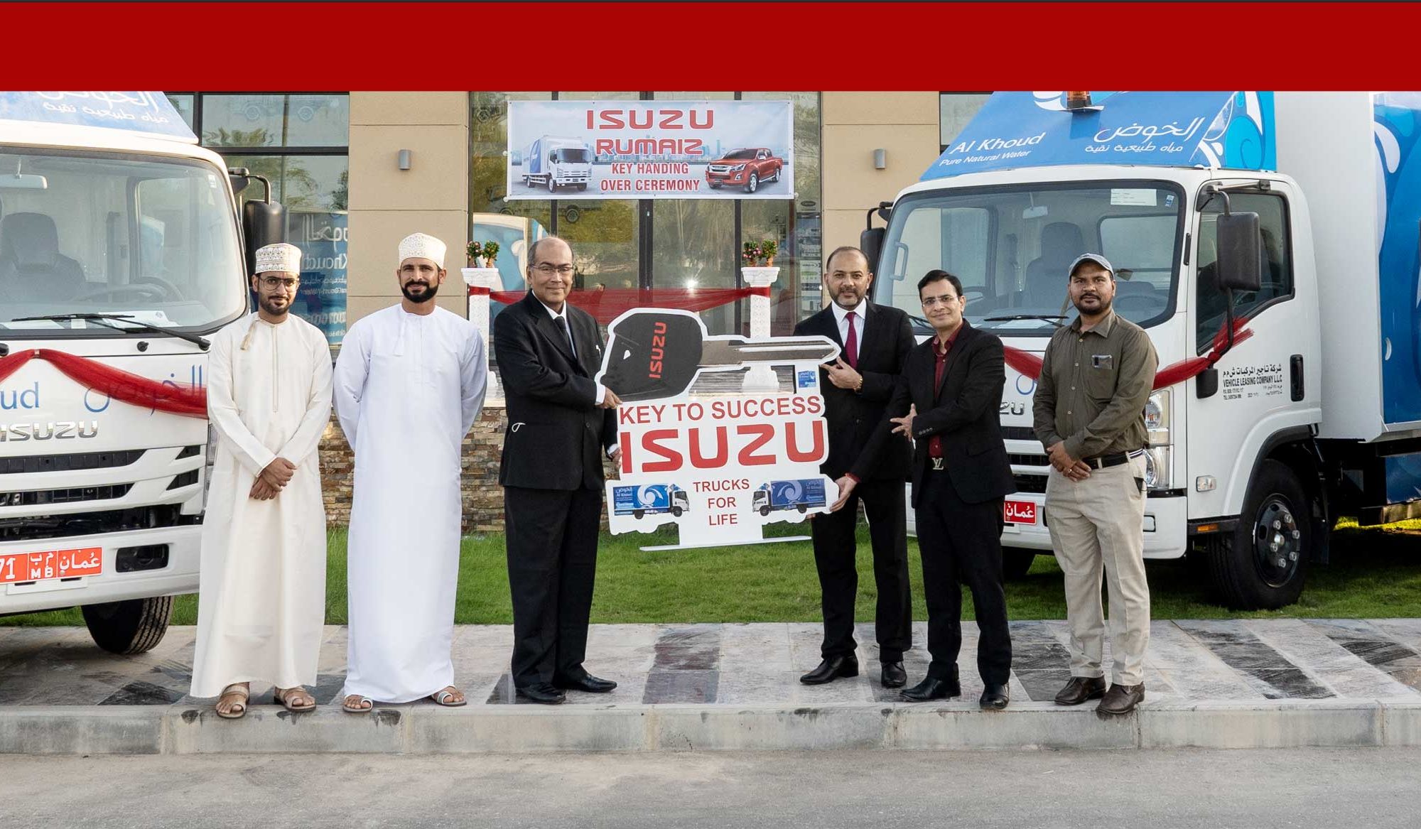 ISUZU Oman delivered trucks to Al Khoud Water